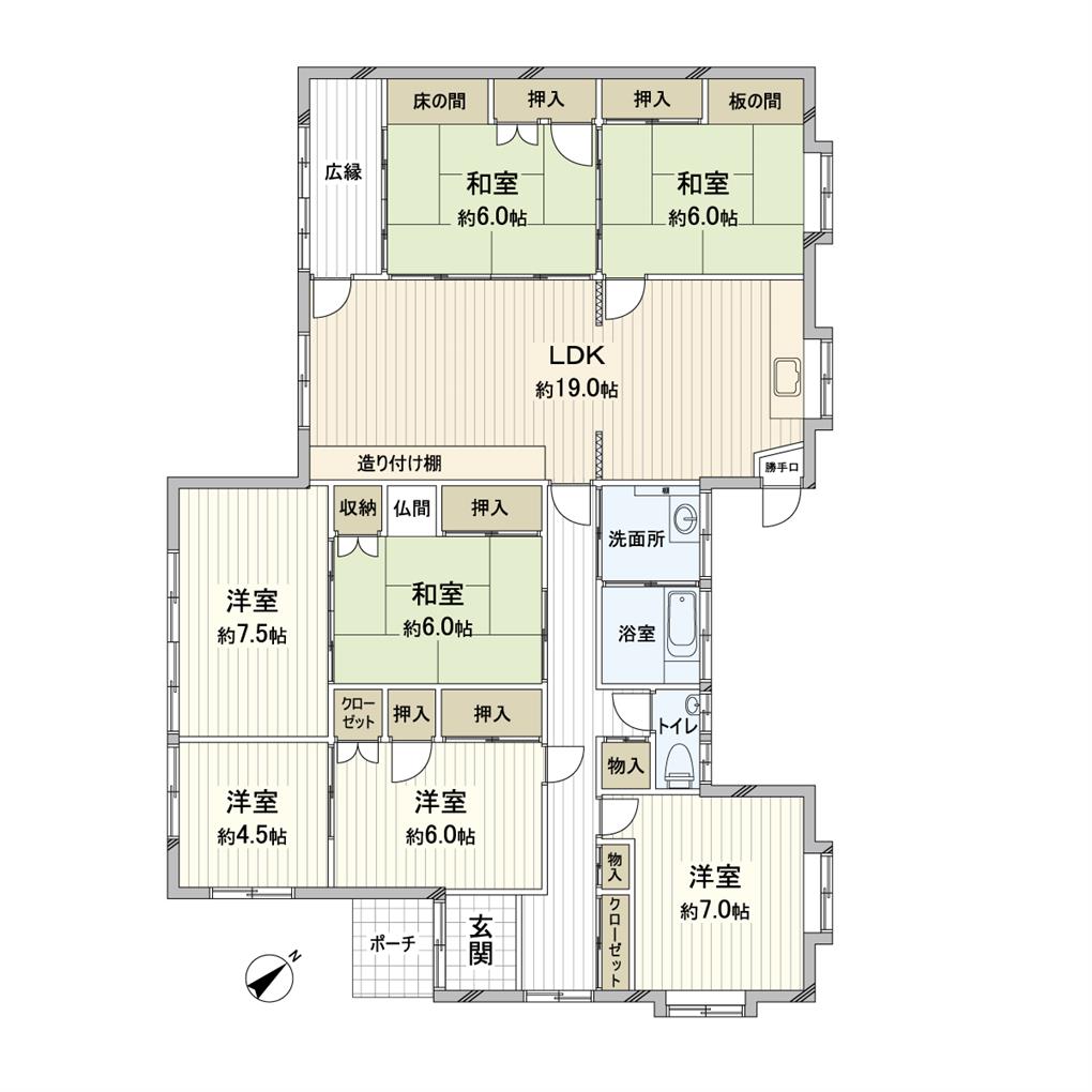 白野江戸建 間取り図