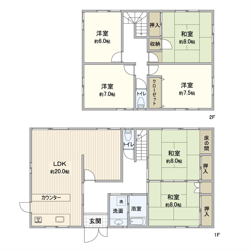 奥田三丁目　戸建 間取り図