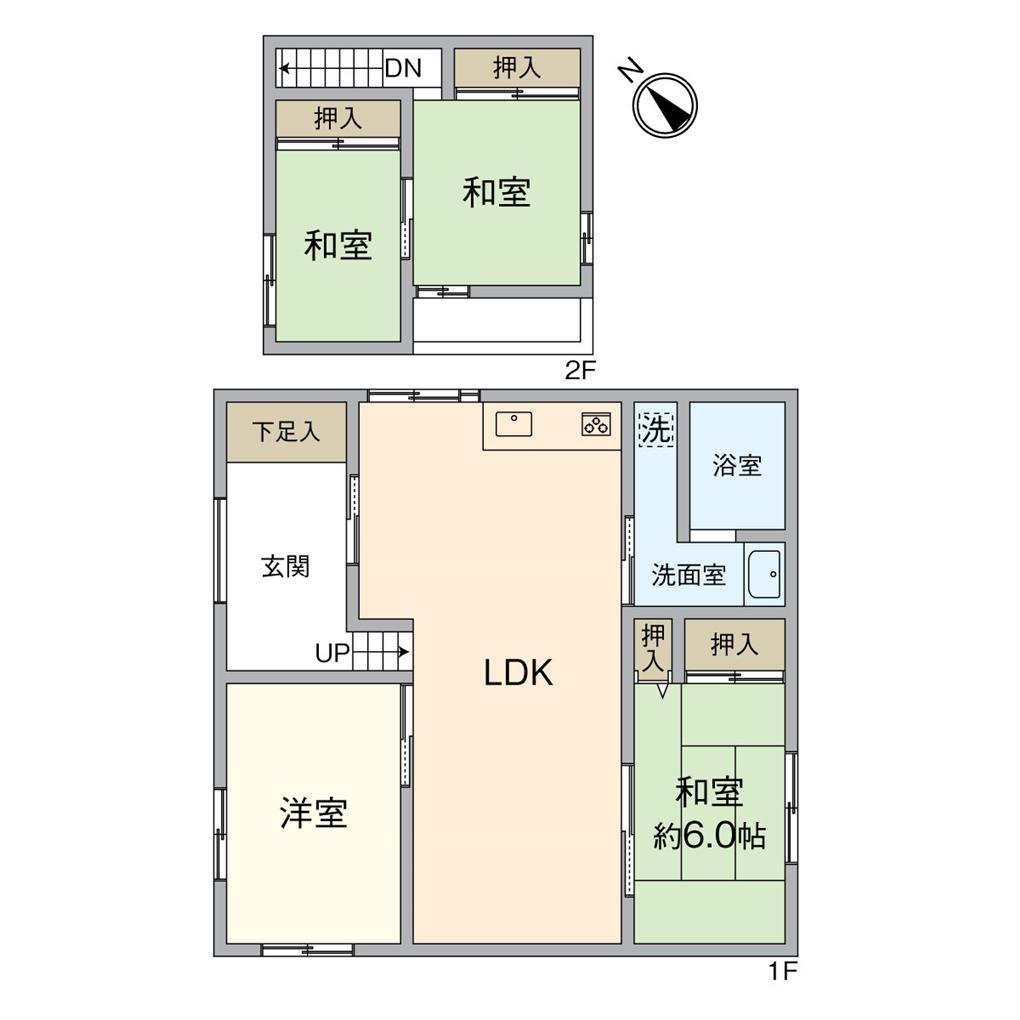 三郎丸二丁目戸建 間取り図