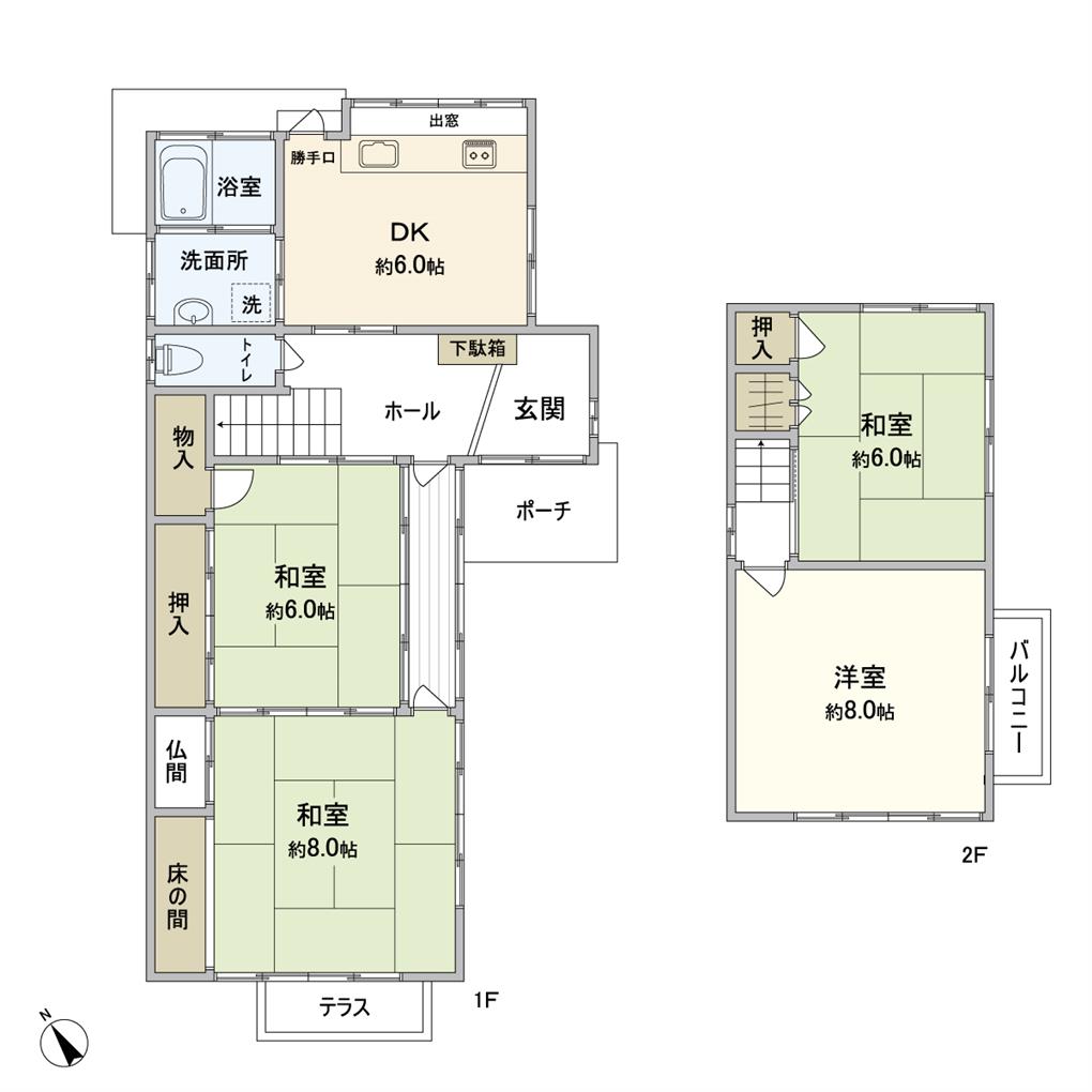 葛原三丁目戸建 間取り図