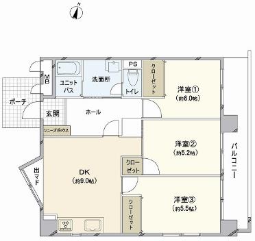 サンコーポ春の町 間取り図