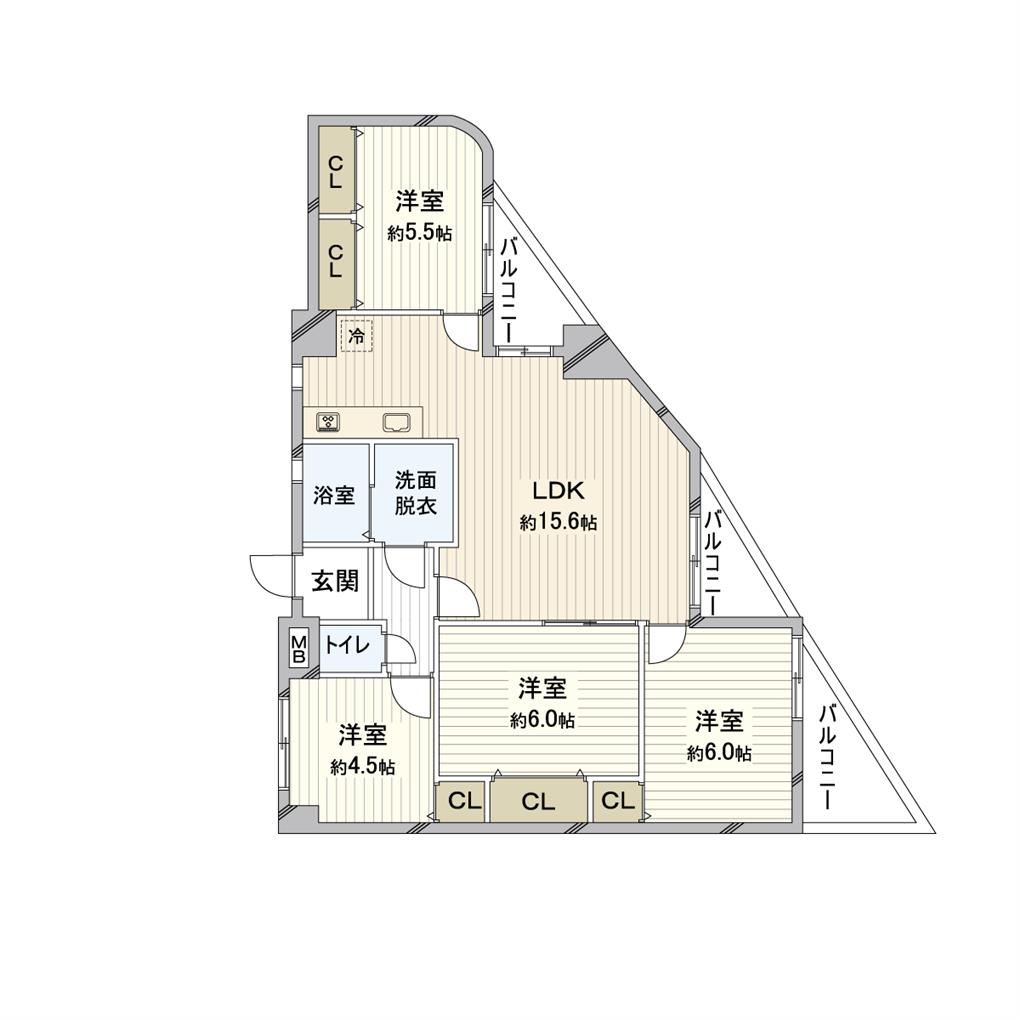 リヴィエール祇園原町 間取り図