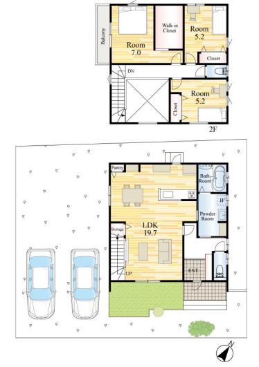 小倉南区下曽根四丁目新築戸建9号地 間取り図