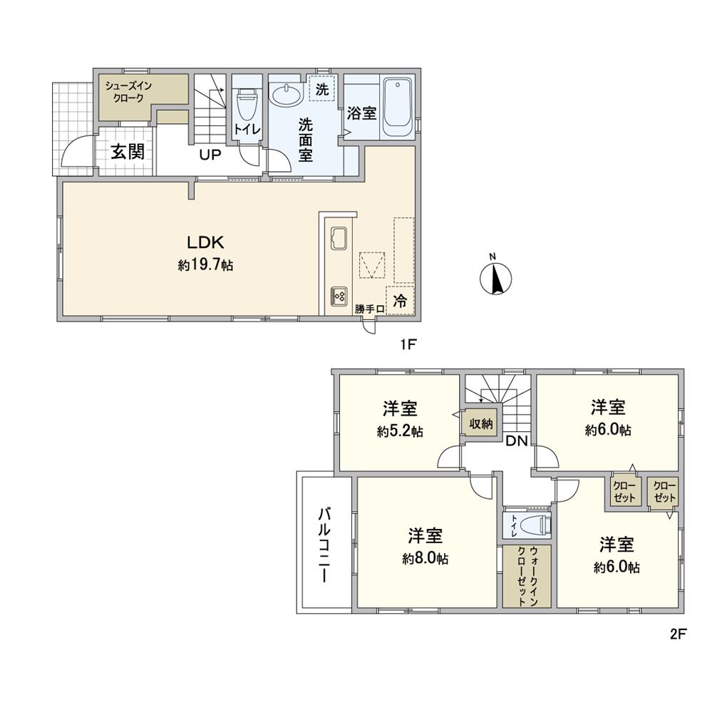 千防新築戸建１号 間取り図