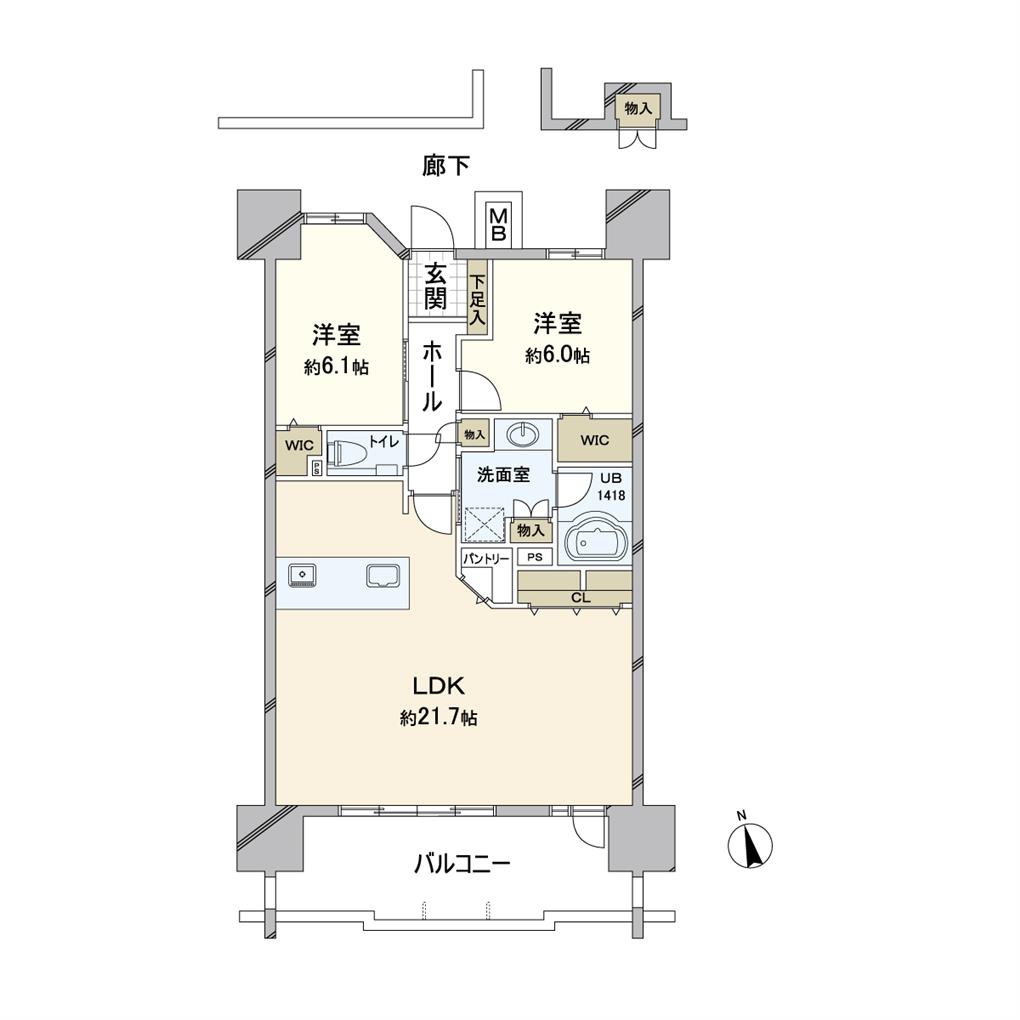 グランドパレス黒崎ランドマークス 間取り図