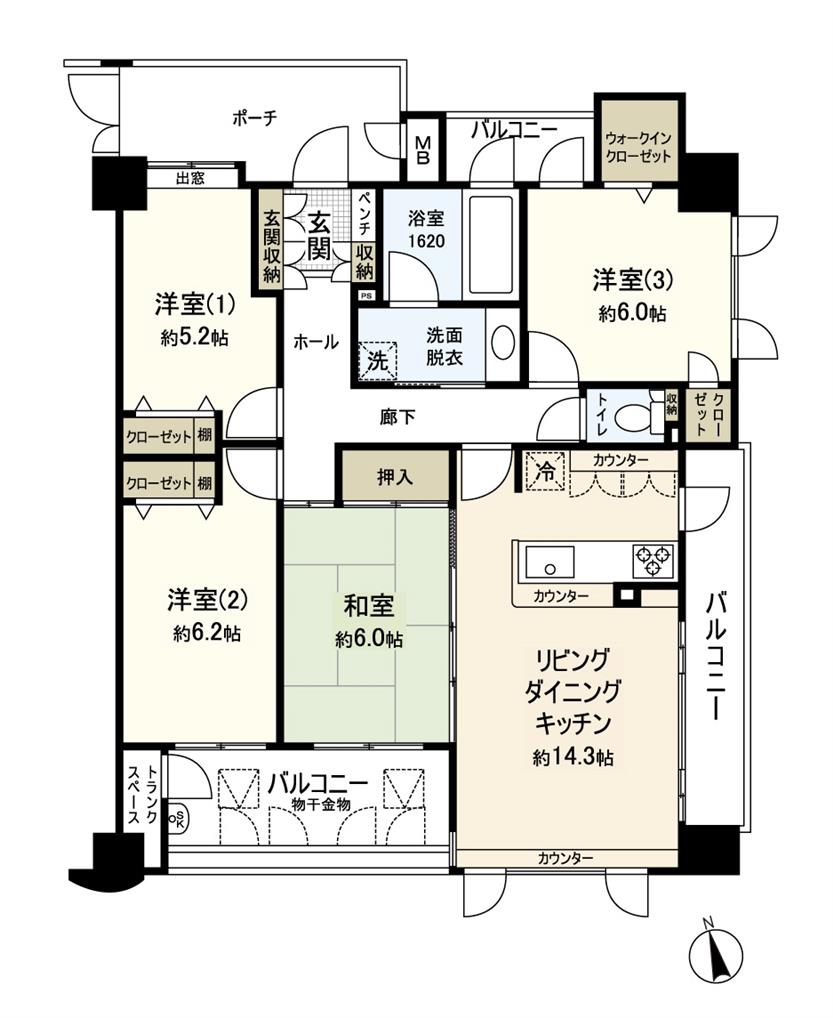 サンモリッツ小倉ネクシアイーストコート 間取り図