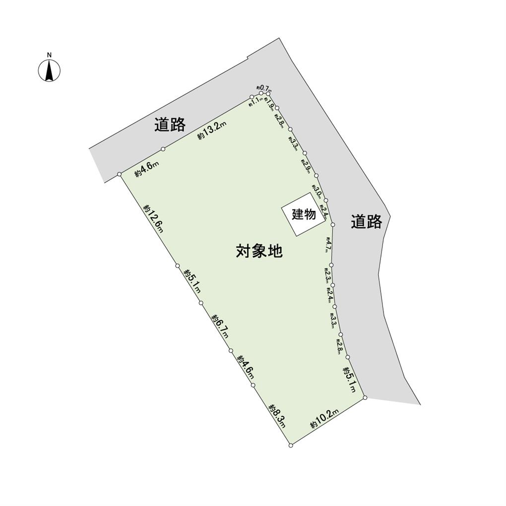 直方市感田土地 間取り図