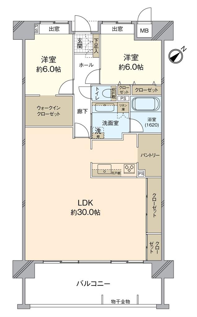 ポレスターメガシティ小倉ウエストガーデン 間取り図