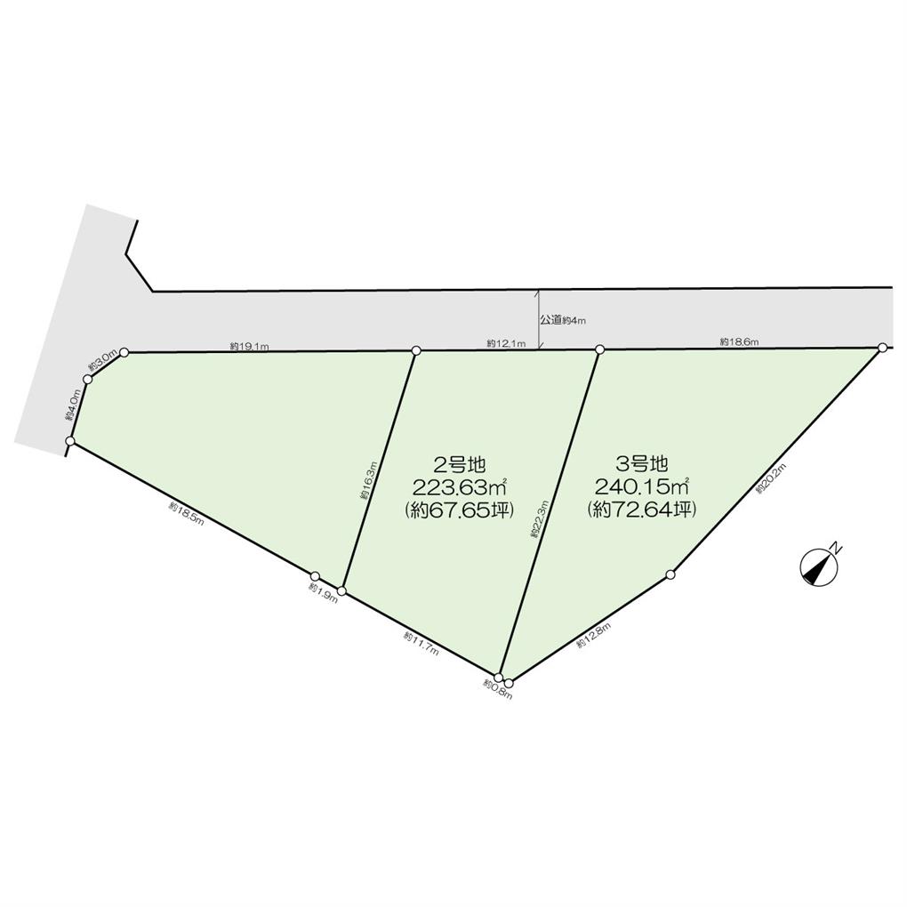 苅田町若久町二丁目土地2号地 間取り図