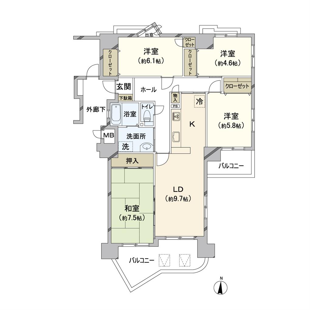 ハイマート黒崎 間取り図