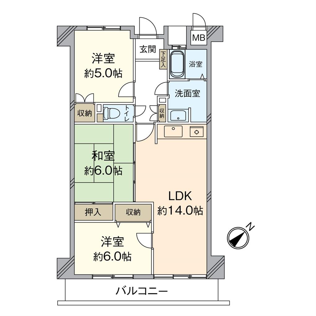 いわきマンション新池 間取り図