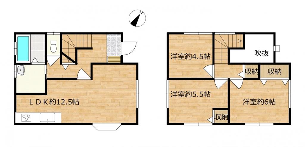 吉田東五丁目　戸建 間取り図