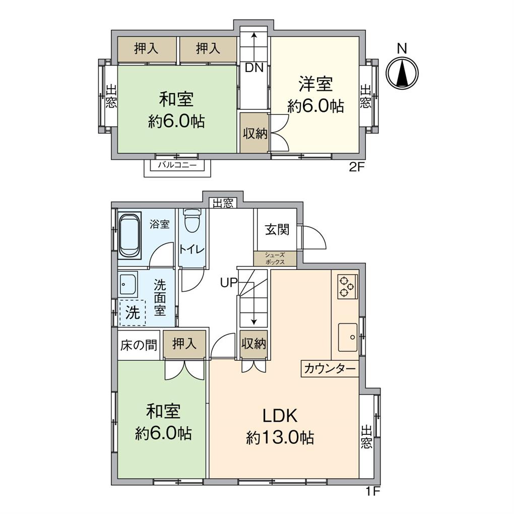 葛原二丁目戸建 間取り図