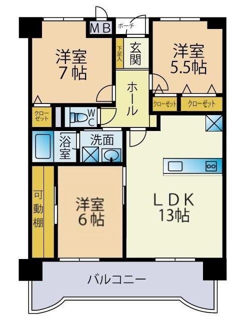 ホワイトキャッスル今池Ⅱ 間取り図