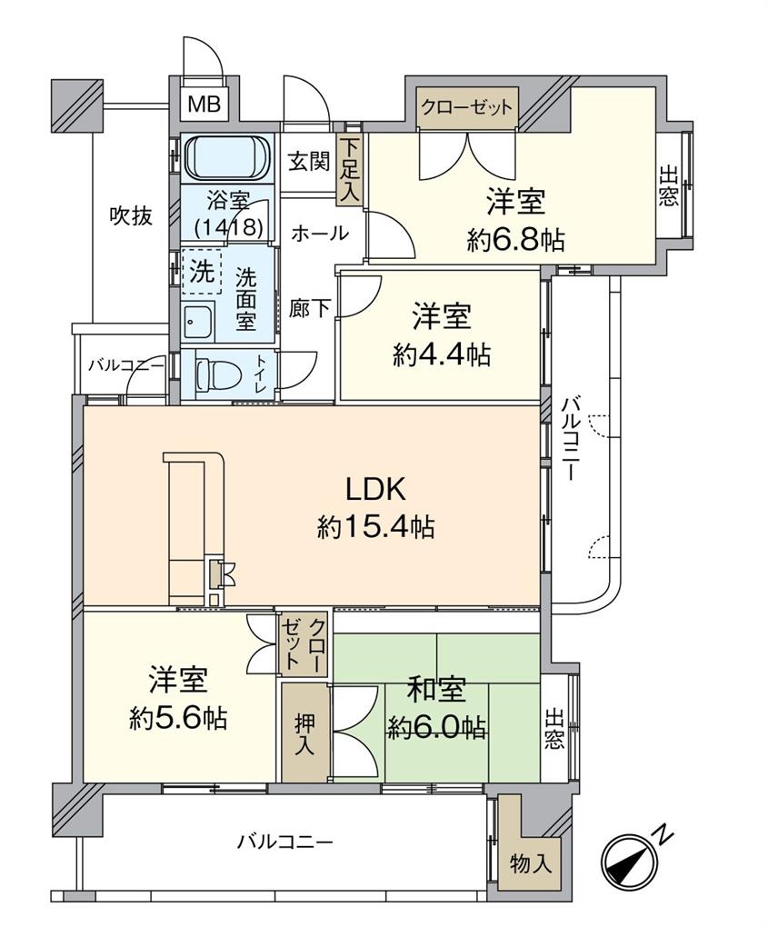 アルファシティ徳力 間取り図