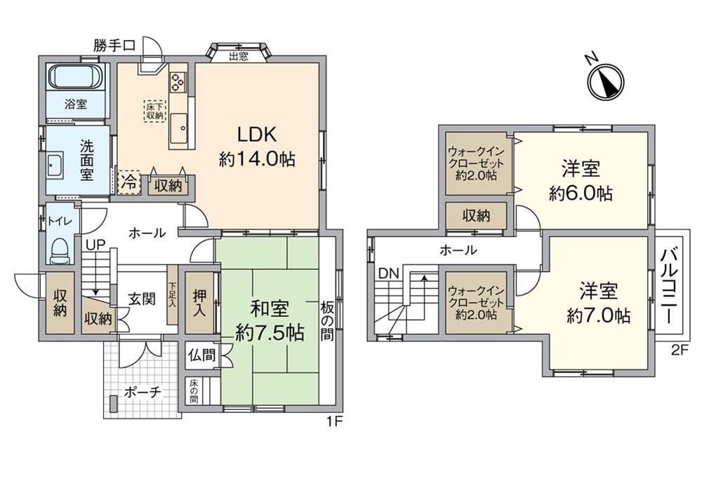 上富野二丁目　戸建 間取り図