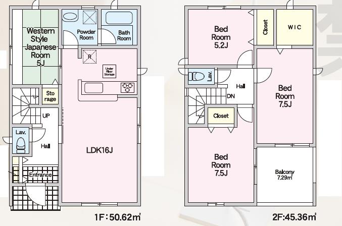 浅川台戸建2号棟 間取り図