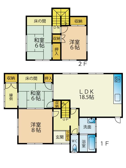 南王子町戸建 間取り図