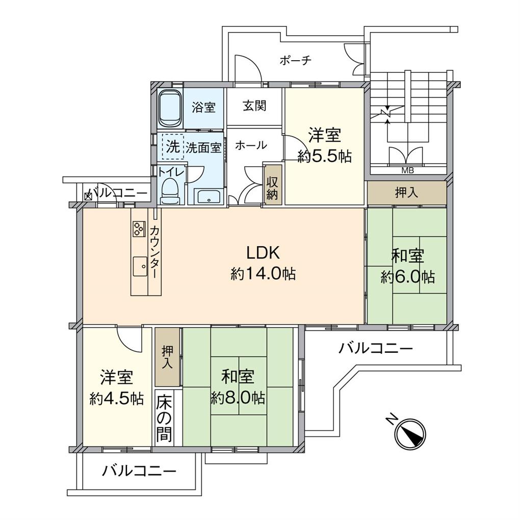 志井サンハイツ 間取り図