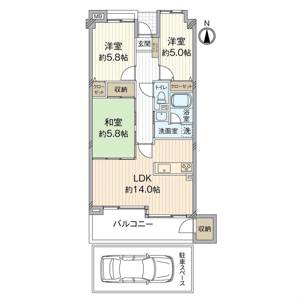 アンビエント大里 間取り図