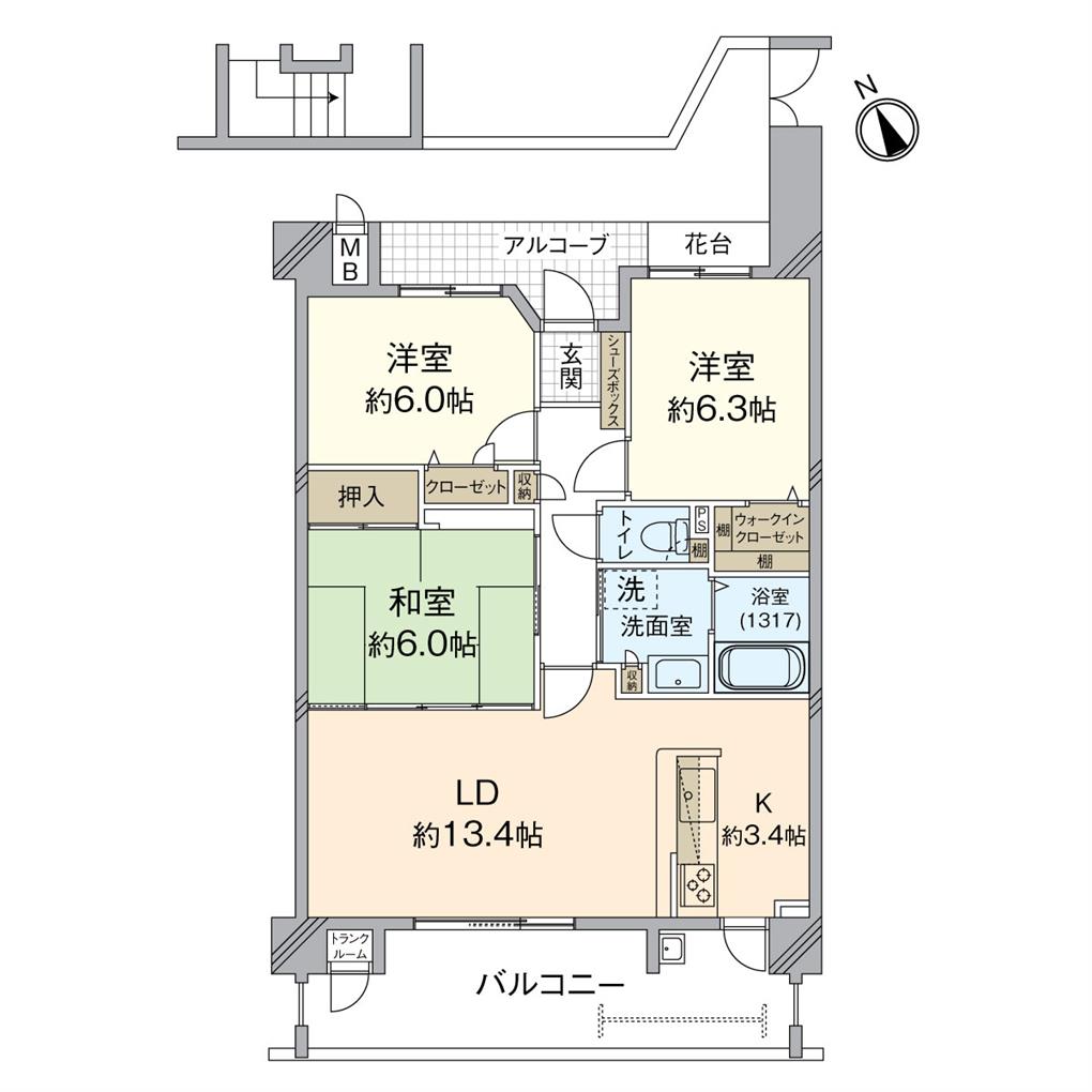 アーティックス弁天町 間取り図