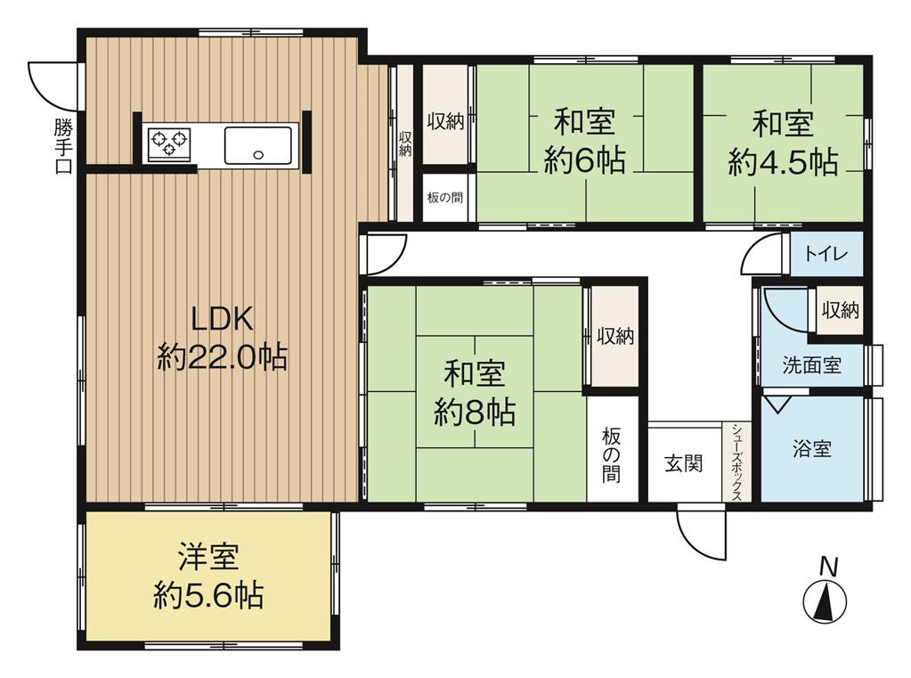 下稗田戸建 間取り図