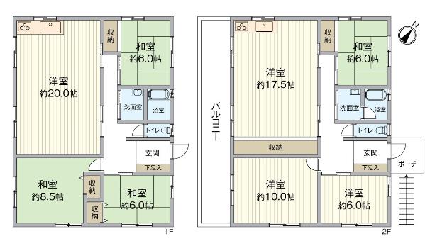 門司区別院　戸建 間取り図